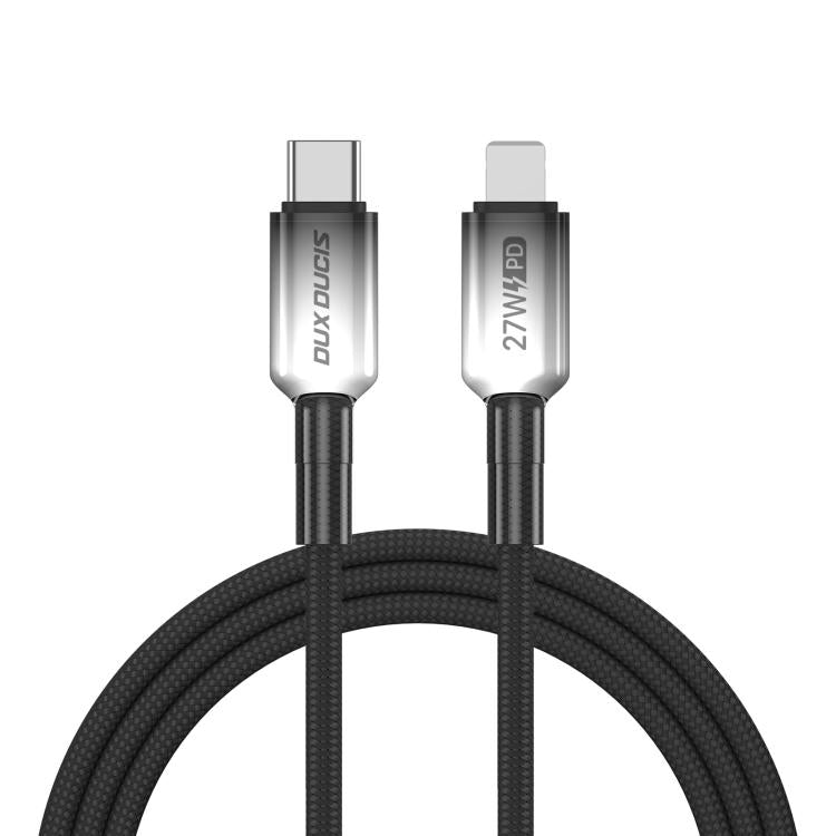 Cavo dati intrecciato trasparente sfumato serie WLCM di DUX DUCIS, 27W, da Type-C a 8 pin, lunghezza: 1 m., Type-C to 8 Pin