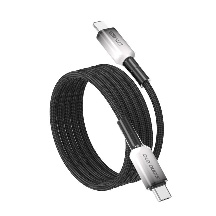 Cavo dati intrecciato trasparente sfumato serie WLCM di DUX DUCIS, 27W, da Type-C a 8 pin, lunghezza: 1 m., Type-C to 8 Pin