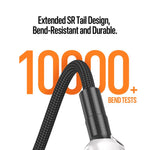 Cavo dati intrecciato trasparente sfumato serie WLCM di DUX DUCIS, 27W, da Type-C a 8 pin, lunghezza: 1 m., Type-C to 8 Pin