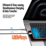 Cavo dati intrecciato trasparente sfumato serie WLCM di DUX DUCIS, 27W, da Type-C a 8 pin, lunghezza: 1 m., Type-C to 8 Pin