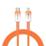 Cavo dati intrecciato trasparente sfumato serie WLCM di DUX DUCIS, 27W, da Type-C a 8 pin, lunghezza: 1 m., Type-C to 8 Pin