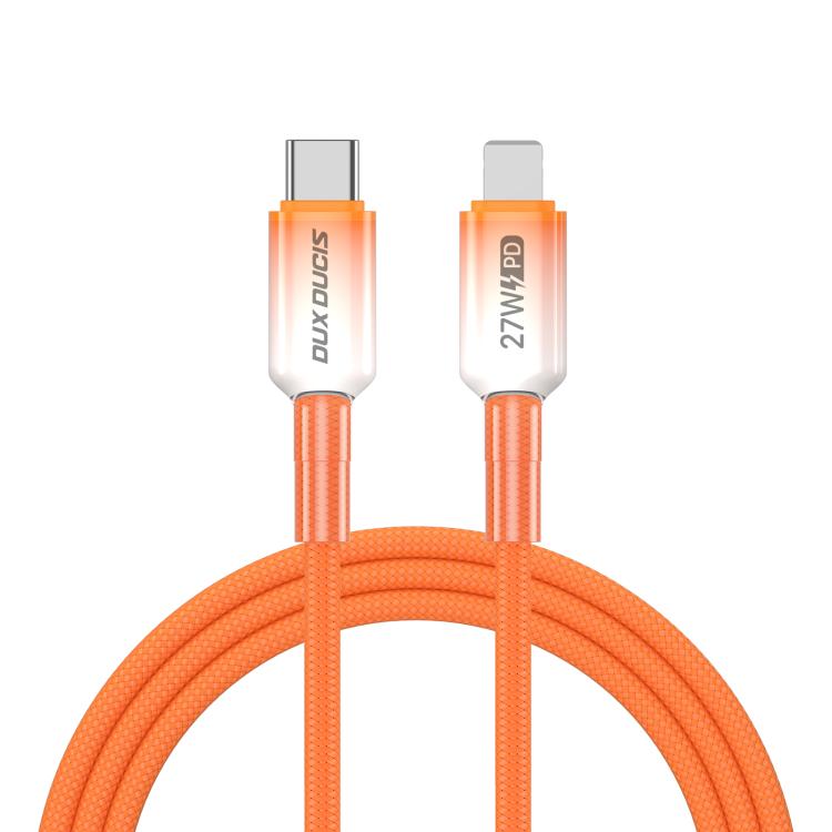 Cavo dati intrecciato trasparente sfumato serie WLCM di DUX DUCIS, 27W, da Type-C a 8 pin, lunghezza: 1 m., Type-C to 8 Pin