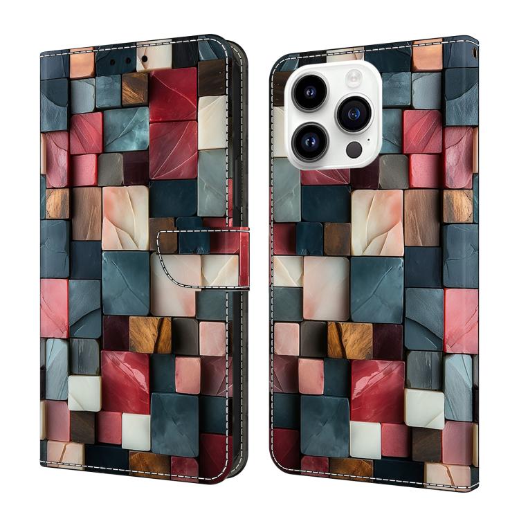 Custodia per telefono in ecopelle con effetto cristallo., For iPhone 16 Pro, For iPhone 16