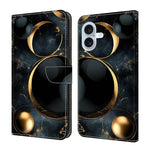 Custodia per telefono in ecopelle con effetto cristallo., For iPhone 16 Pro, For iPhone 16