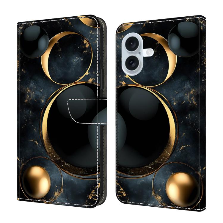 Custodia per telefono in ecopelle con effetto cristallo., For iPhone 16 Pro, For iPhone 16