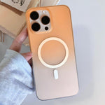 Custodia magnetica per telefono in TPU con effetto sfumato satinato, For iPhone 16 Pro Max, For iPhone 16 Pro, For iPhone 16 Plus, For iPhone 16