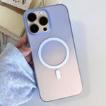 Custodia magnetica per telefono in TPU con effetto sfumato satinato, For iPhone 16 Pro Max, For iPhone 16 Pro, For iPhone 16 Plus, For iPhone 16