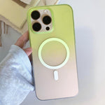 Custodia magnetica per telefono in TPU con effetto sfumato satinato, For iPhone 16 Pro Max, For iPhone 16 Pro, For iPhone 16 Plus, For iPhone 16