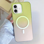 Custodia magnetica per telefono in TPU con effetto sfumato satinato, For iPhone 16 Pro Max, For iPhone 16 Pro, For iPhone 16 Plus, For iPhone 16