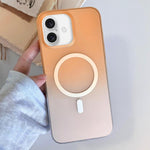 Custodia magnetica per telefono in TPU con effetto sfumato satinato, For iPhone 16 Pro Max, For iPhone 16 Pro, For iPhone 16 Plus, For iPhone 16