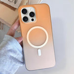 Custodia magnetica per telefono in TPU con effetto sfumato satinato, For iPhone 15 Pro Max, For iPhone 15 Pro, For iPhone 15 Plus, For iPhone 15