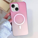 Custodia magnetica per telefono in TPU con effetto sfumato satinato, For iPhone 15 Pro Max, For iPhone 15 Pro, For iPhone 15 Plus, For iPhone 15