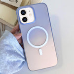Custodia magnetica per telefono in TPU con effetto sfumato satinato, For iPhone 12 Pro Max, For iPhone 12 Pro, For iPhone 11 Pro Max, For iPhone 11