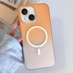 Custodia magnetica per telefono in TPU con effetto sfumato satinato, For iPhone 15 Pro Max, For iPhone 15 Pro, For iPhone 15 Plus, For iPhone 15
