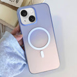 Custodia magnetica per telefono in TPU con effetto sfumato satinato, For iPhone 15 Pro Max, For iPhone 15 Pro, For iPhone 15 Plus, For iPhone 15