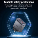 Caricabatterie rapido Yesido YC147 da 65 W con tecnologia Mecha GaN e tre porte., YC147