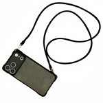 Custodia per telefono antiurto in similpelle con fori sottili e tracolla in PU., For iPhone 17 Pro Max, For iPhone 17 Pro