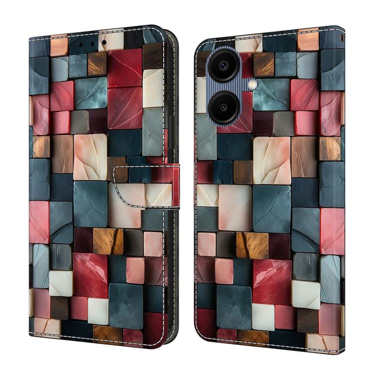 Custodia per telefono in ecopelle con effetto cristallo., For Samsung Galaxy A07 4G / 5G, For Samsung Galaxy A17 / A26 5G