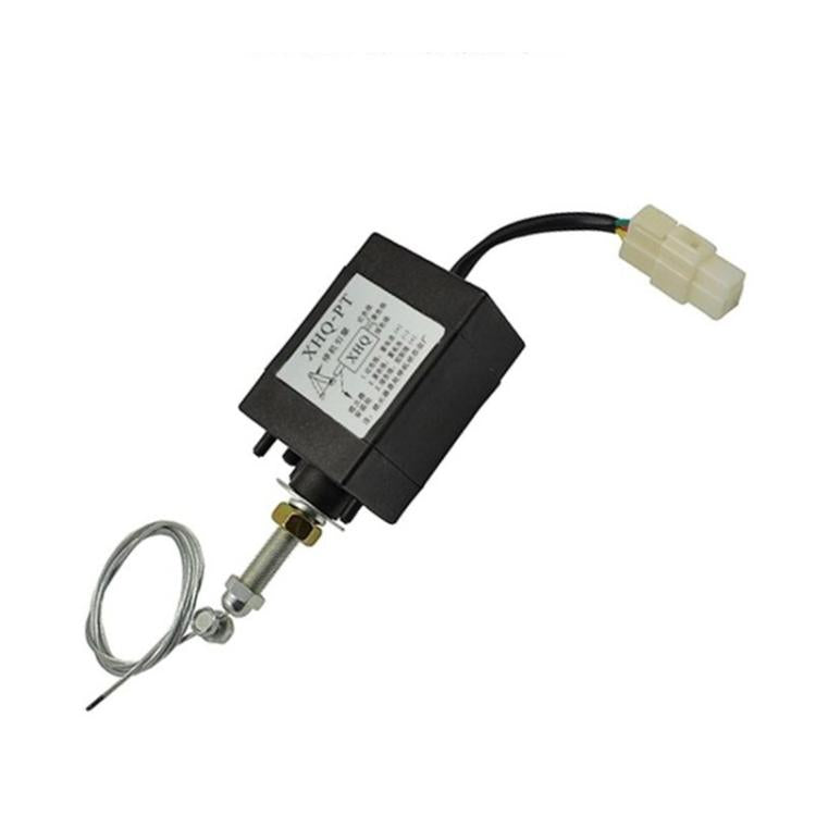 Dispositivo di spegnimento motore diesel, elettrovalvola di arresto motore XHQ-PT, valvola magnetica di spegnimento a tirante., Normally Open Type NO 12V, Normally Open Type NO 24V