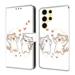 Custodia per telefono in ecopelle con effetto cristallo., For Samsung Galaxy S23 Ultra 5G, For Samsung Galaxy S23+ 5G