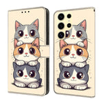 Custodia per telefono in ecopelle con effetto cristallo., For Samsung Galaxy S24 FE 5G, For Samsung Galaxy S24 Ultra 5G