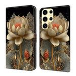 Custodia per telefono in ecopelle con effetto cristallo., For Samsung Galaxy S24 FE 5G, For Samsung Galaxy S24 Ultra 5G