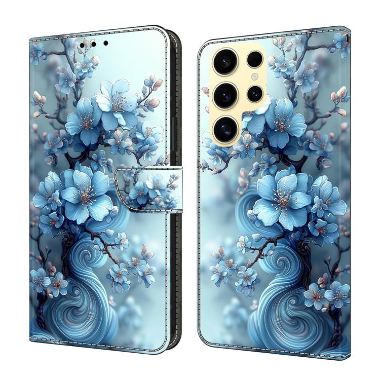 Custodia per telefono in ecopelle con effetto cristallo., For Samsung Galaxy S24+ / S25+ 5G, For Samsung Galaxy S25 Ultra 5G