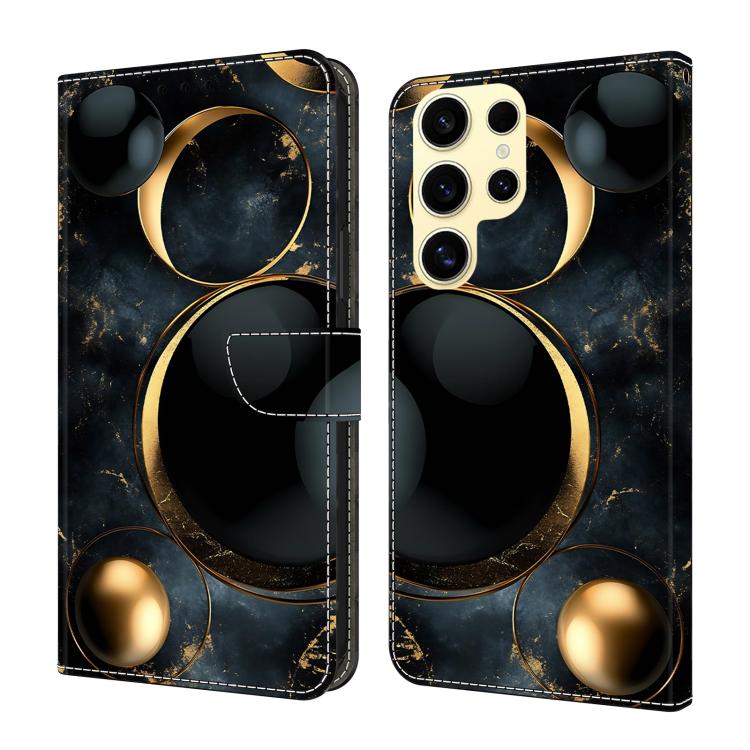 Custodia per telefono in ecopelle con effetto cristallo., For Samsung Galaxy S24+ / S25+ 5G, For Samsung Galaxy S25 Ultra 5G