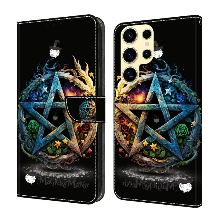 Custodia per telefono in ecopelle con effetto cristallo., For Samsung Galaxy S24+ / S25+ 5G, For Samsung Galaxy S25 Ultra 5G