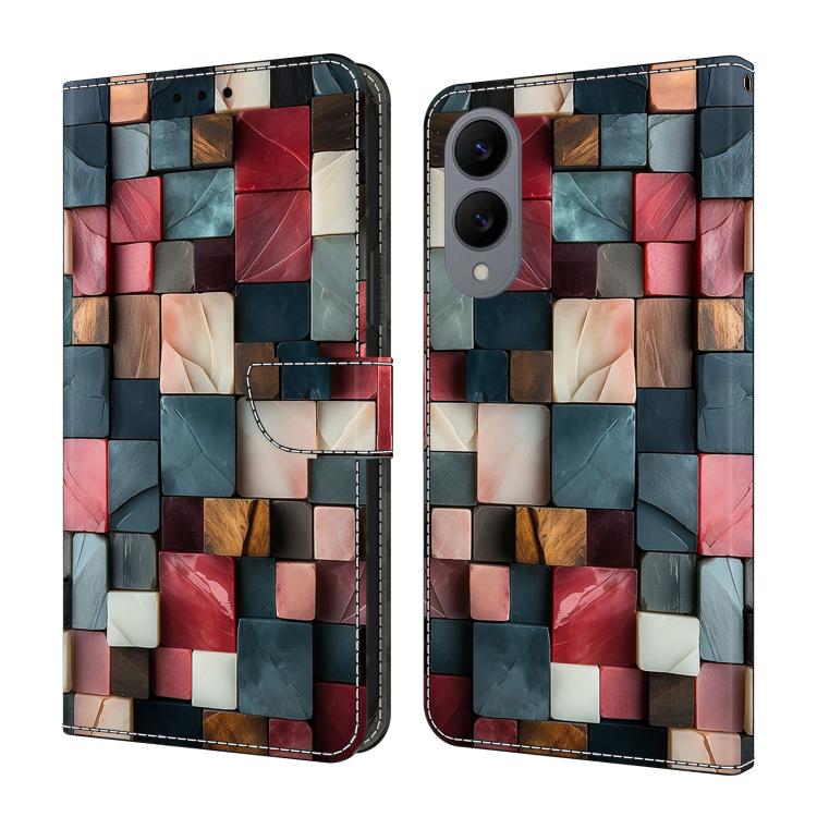 Custodia per telefono in ecopelle con effetto cristallo., For Samsung Galaxy S25 Edge 5G, For Samsung Galaxy S24 / S25 5G