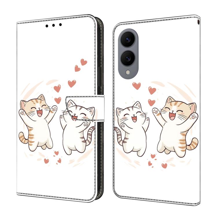Custodia per telefono in ecopelle con effetto cristallo., For Samsung Galaxy S25 Edge 5G, For Samsung Galaxy S24 / S25 5G