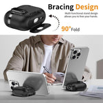 Custodia protettiva per auricolari wireless con supporto nascosto e texture in similpelle elettrolitica., For AirPods Pro 3, For AirPods Pro 2, For AirPods Pro