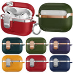 Custodia protettiva per auricolari wireless con supporto nascosto e texture in similpelle elettrolitica., For AirPods Pro 3, For AirPods Pro 2, For AirPods Pro