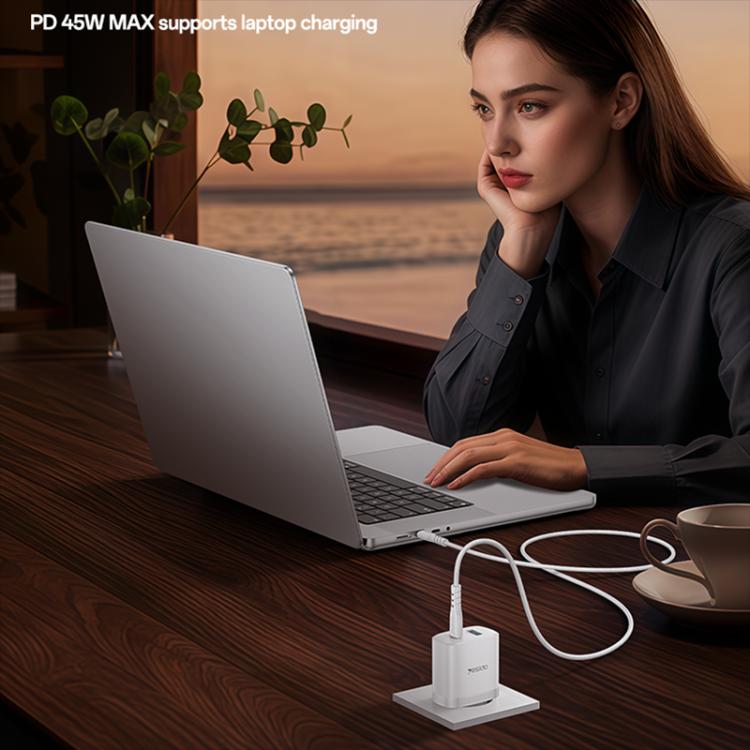 Set di caricabatterie rapido Yesido PD45W con doppia interfaccia USB e Type-C, EU Plug, UK Plug, US Plug