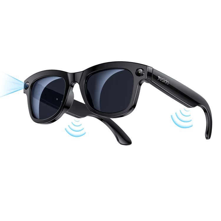 Occhiali intelligenti Yesido IO42 IP67 impermeabili con intelligenza artificiale, fotocamera HD, supporto multilingue, cancellazione del rumore con doppio microfono, design ergonomico., IO42
