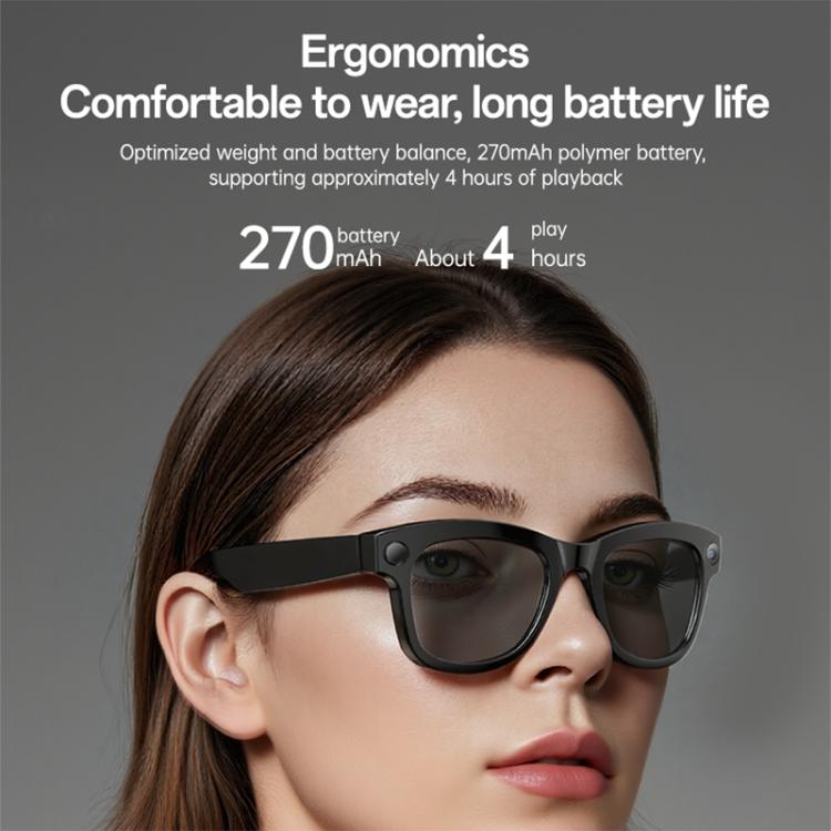 Occhiali intelligenti Yesido IO42 IP67 impermeabili con intelligenza artificiale, fotocamera HD, supporto multilingue, cancellazione del rumore con doppio microfono, design ergonomico., IO42