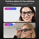 Occhiali intelligenti Yesido IO42 IP67 impermeabili con intelligenza artificiale, fotocamera HD, supporto multilingue, cancellazione del rumore con doppio microfono, design ergonomico., IO42