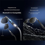 Occhiali audio intelligenti Yesido IO44, cuffie Bluetooth 5.4 a orecchio aperto / occhiali da sole polarizzati con microfono per viaggi e lavoro, IO44