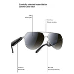 Occhiali audio intelligenti Yesido IO44, cuffie Bluetooth 5.4 a orecchio aperto / occhiali da sole polarizzati con microfono per viaggi e lavoro, IO44