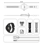Smartwatch Yesido IO50 con auricolari TWS, smartwatch 2 in 1 compatibile con Bluetooth con custodia di ricarica, display HD da 1,46 pollici, NFC