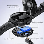 Smartwatch Yesido IO50 con auricolari TWS, smartwatch 2 in 1 compatibile con Bluetooth con custodia di ricarica, display HD da 1,46 pollici, NFC