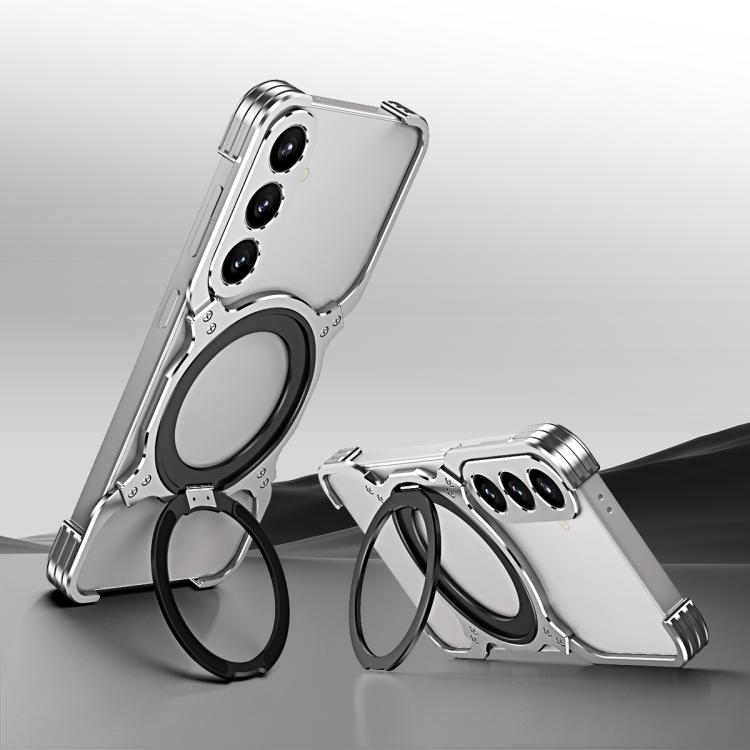 Supporto per telefono MagSafe senza bordi con braccio meccanico e custodia in metallo, For Samsung Galaxy S26+ 5G, For Samsung Galaxy S26 Ultra 5G, For Samsung Galaxy S26 5G