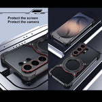 Supporto per telefono MagSafe senza bordi con braccio meccanico e custodia in metallo, For Samsung Galaxy S26+ 5G, For Samsung Galaxy S26 Ultra 5G, For Samsung Galaxy S26 5G