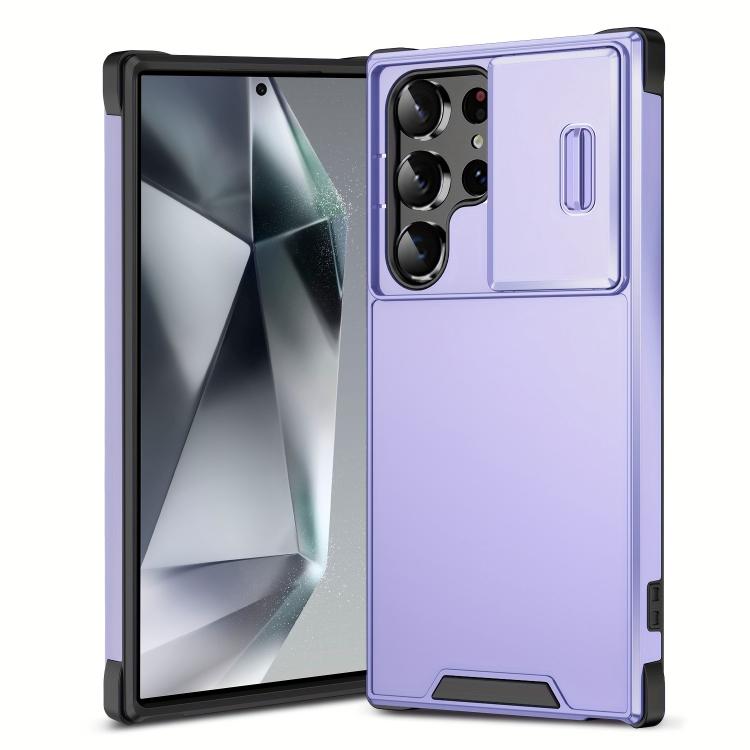 Custodia per telefono scorrevole in TPU + PC con protezione per fotocamera., For Samsung Galaxy S25+ 5G, For Samsung Galaxy S25 Ultra 5G
