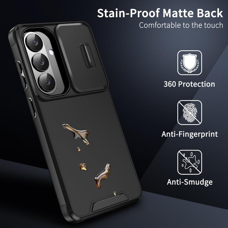 Custodia per telefono scorrevole in TPU + PC con protezione per fotocamera., For Samsung Galaxy S25+ 5G, For Samsung Galaxy S25 Ultra 5G