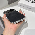 Custodia magnetica per telefono in pregiata pelle di agnello traforata, For iPhone 17 Pro Max, For iPhone 17 Pro
