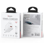 Set caricabatterie Yesido da 18 W con interfaccia USB singola e cavo da USB a Type-C., EU Plug, UK Plug, US Plug
