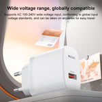 Set caricabatterie Yesido da 18 W con interfaccia USB singola e cavo da USB a Type-C., EU Plug, UK Plug, US Plug