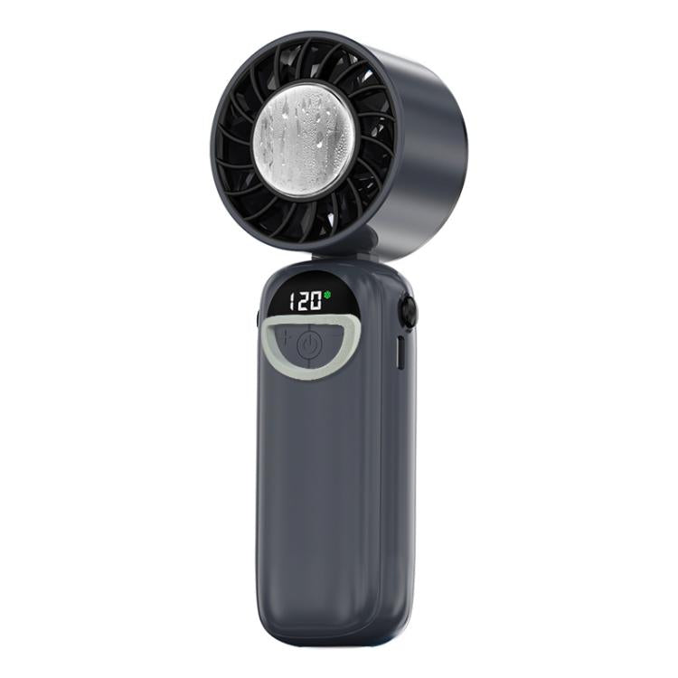 Ventilatore portatile da collo pieghevole con display LED