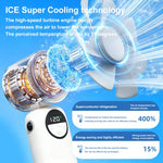 Ventilatore portatile da collo pieghevole con display LED